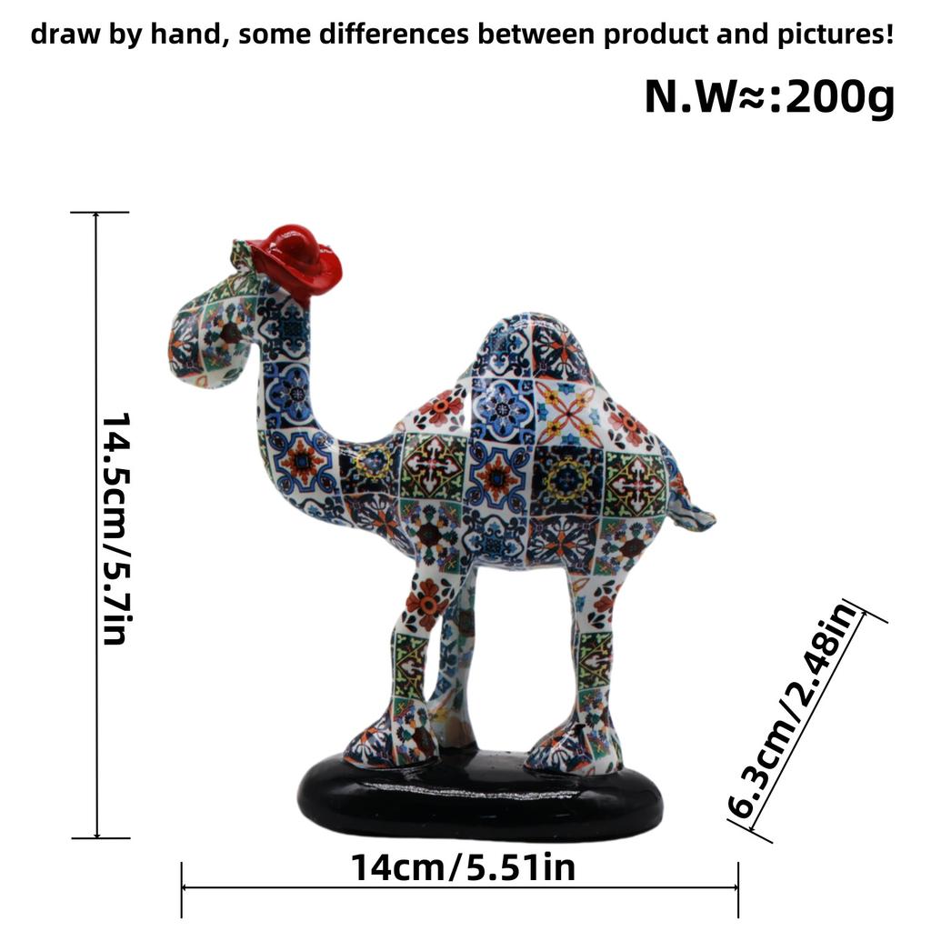 Ornamente mici simple moderne cămilă, decorațiune de birou pentru casă, animal, living, birou, artizanat din rășină, cadouri mici
