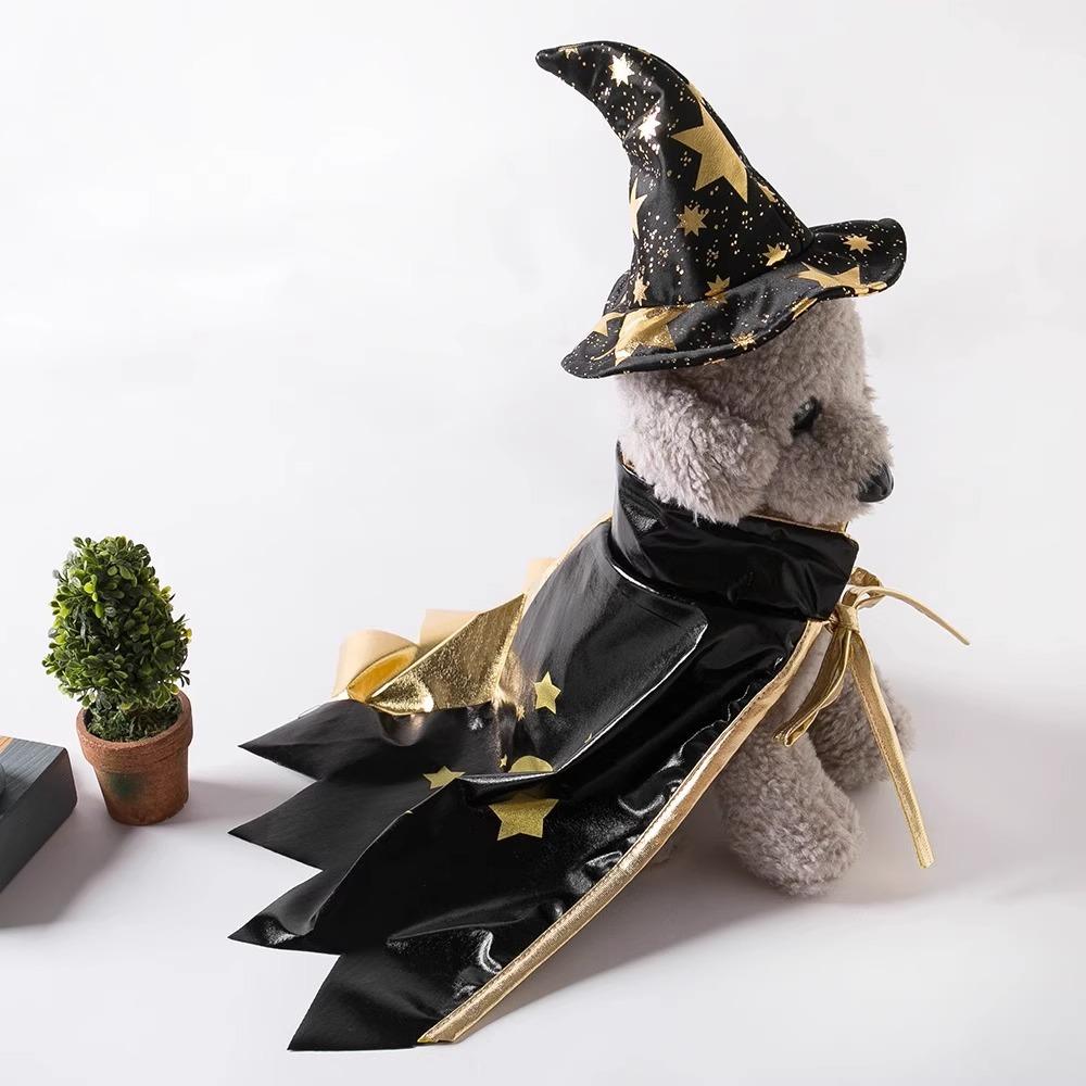 Adjustable Halloween Pet Cat Cape - Cute Kitten Puppy Magic Cloak Funny Cosplay Outfit Small Animal Cat Accessories