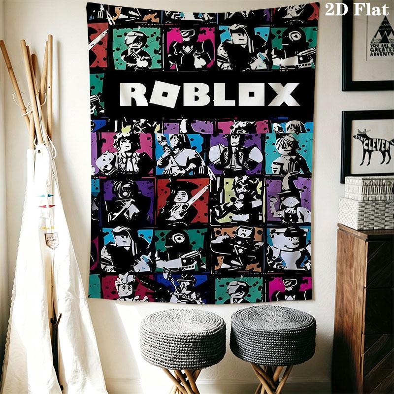 Roblox Poster Wall Hanging Printed Fabric Blanket Decorative Tapestries for Bedroom Living Room Home Decor