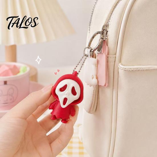 Portable Bag Accessory Mini Screaming Skeleton Keychain Pendant, 3D Printed Halloween Toy Hanging Decor, Backpack Schoolbag Purse Charm Accessories