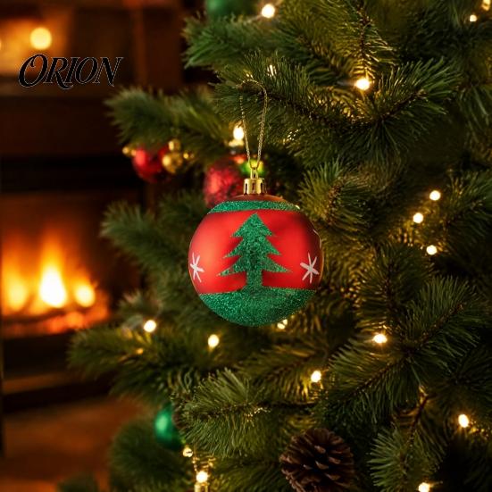 Durable Xmas Tree Ornaments 42PCS Christmas Ball Set, Seasonal Accents with Hanging Indoor Holiday Decor Strings, Shatterproof Plastic Decorations for