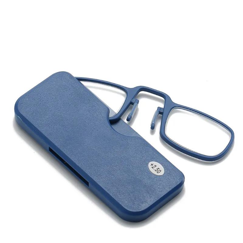 Nose Clip Reading Glasses Men Tr90 Focus Plus Portable Foam Nose Glasses Transparent Eyeglasses Folding Glasses In Case
