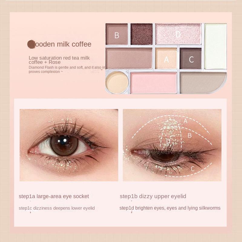 Nine To Five Makeup Pearl Matte Large Earth Color Ten Color Lidschatten-Palette für Damen