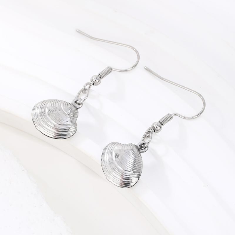 Allergy Resistant Stainless Steel Shell Stud Earrings Lightweight Comfort For Sensitive Skin Daily Wear