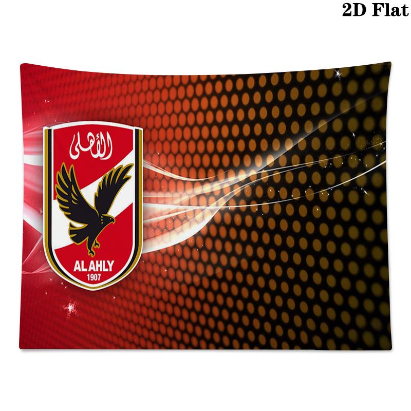 Al Ahly Sporting Wall Tapestry Aesthetic Wall Hanging Printed Fabric Blanket Decorative Tapestries for Bedroom Living Room Home Decor