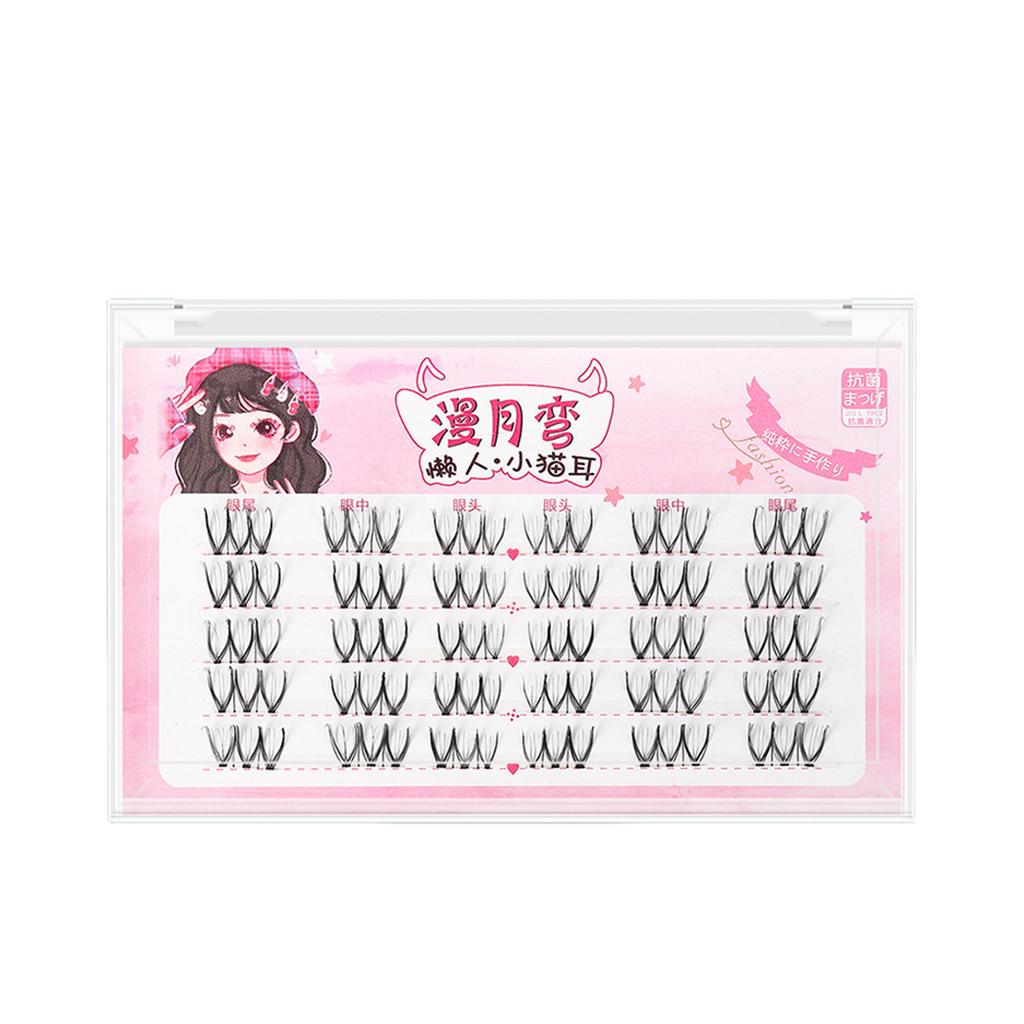Soft Long Segmented False Eyelashes 3D DIY Cosplay Fake Eyelashes for Women and Girls Cosmetic Supplies