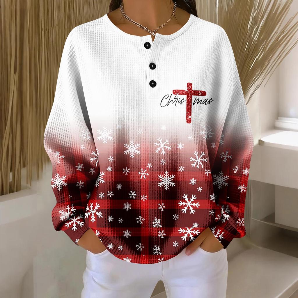 Women's Casual Shirts Long Sleeve Tops Button Up V Neck Loose Knit Fall Favorites For Women