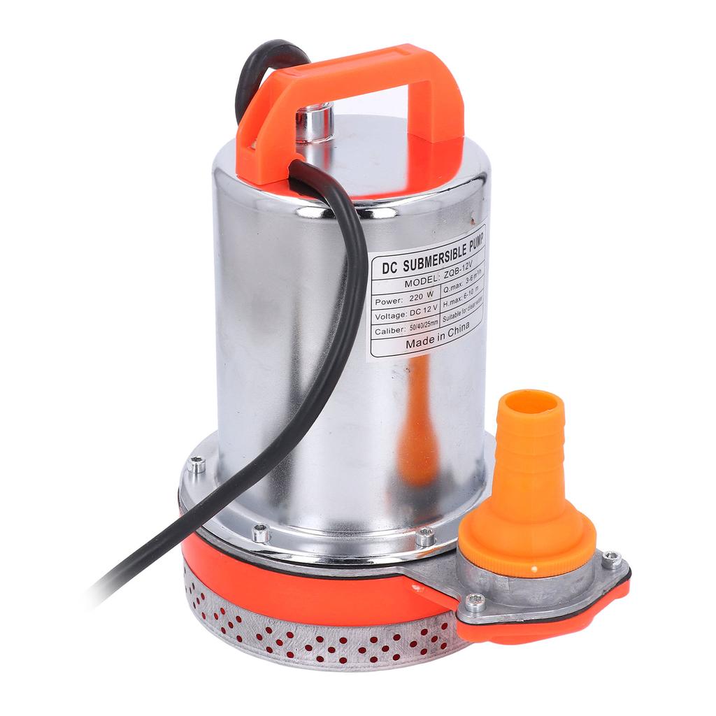 DC12V 220W Submersible Pump High Lift Water Pump with 1 Inch 1.5 Inch 2 Inch Outlet Port for Pond Po