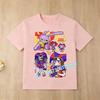 Children Short Sleeve T Shirts The Amazing Digital Circus Anime Cartoon Print Cotton Top Boys Girls Summer Casual Crew Neck Tees