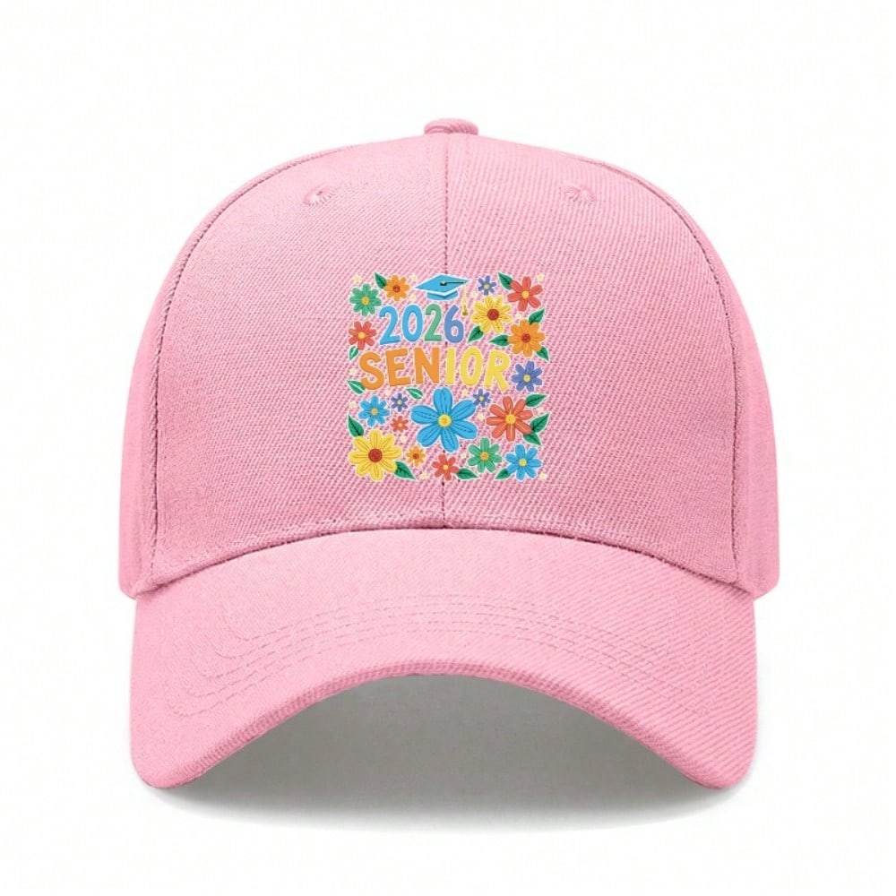 [ Baseball Cap] 2026 Senior Floral Print Adjustable Unisex Lightweight Breathable Sun Protection Casual Outdoor Sports Daily Wear Baseball Hat