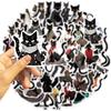 50 Schwarze Katze Anthropomorphe Teenager Graffiti Aufkleber Gitarre Laptop Koffer DIY Wasserdichte Aufkleber