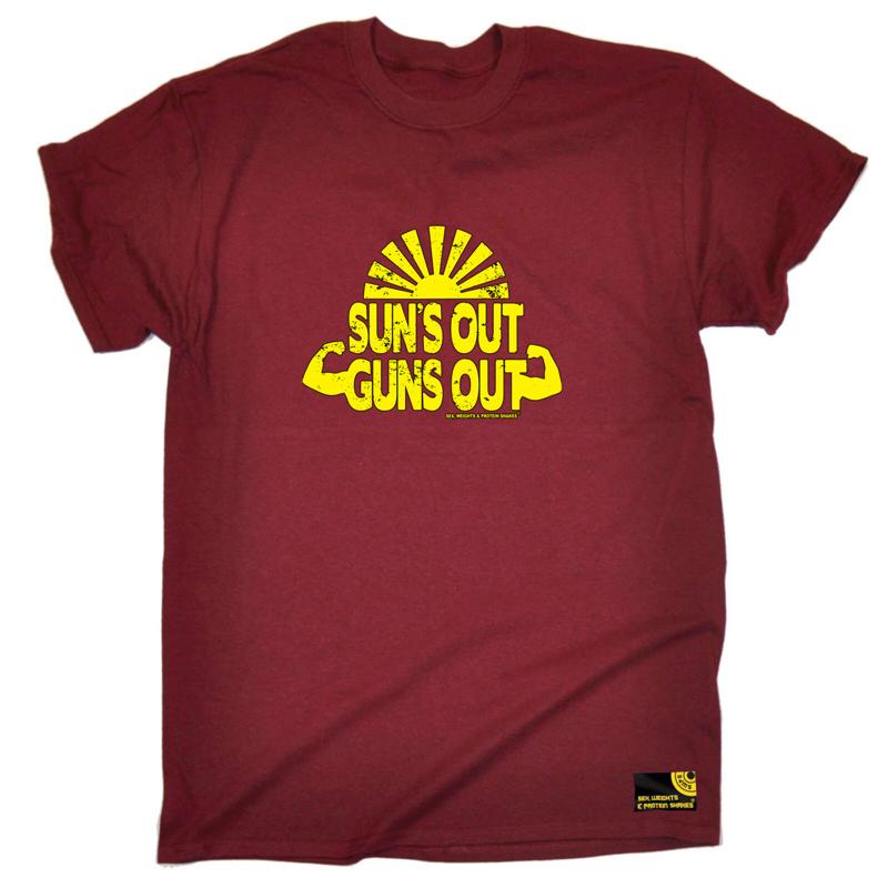 Swps Gym Suns Out Guns Mens Funny Novelty T Shirt Top S разноцветный