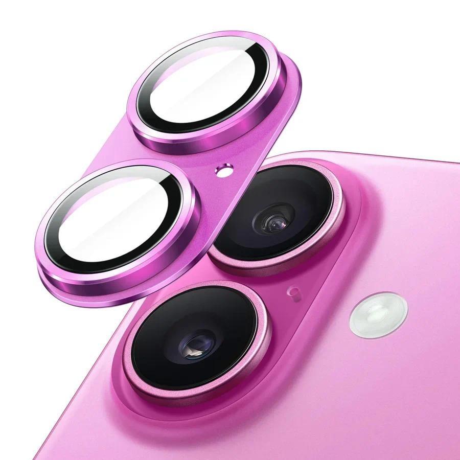 

Защитное стекло для объектива камеры из черного металла для iPhone 17 Pro Max 16 Plus, защитная пленка для заднего объектива для iPhone 15 14 Pro iPhone 16 Plus розы красного