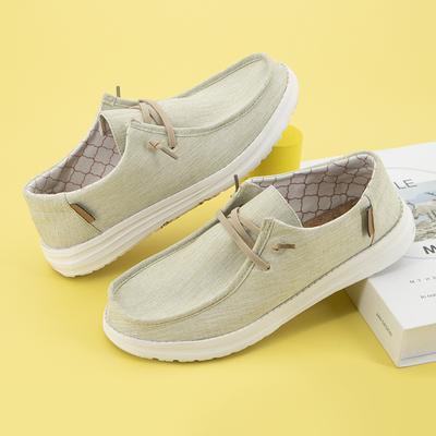 Dude Same Canvas Casual Shoes Large Size Men's Loafers European Station Cloth Shoes Driving Shoes Spot