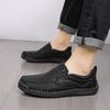 Handmade Genuine Leather Men's Casual Shoes Comfortable Moccasins Men Business Flats Shoes Driving Shoes