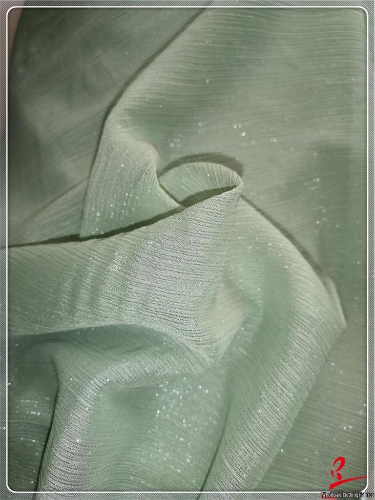 Super Sheer Silver Sequin Silk Gingham Chiffon Brocade Fabric for Dance Costumes