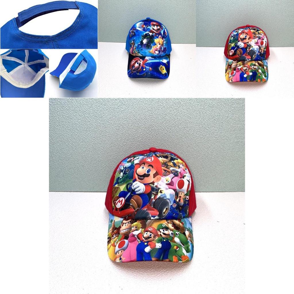 Super Mario Cartoon Baseball Cap Adjustable Sun Hat For Kids And Adults