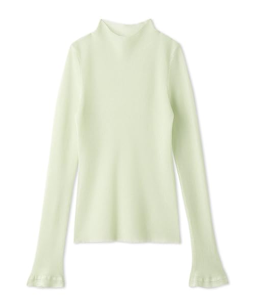 Lily Brown Sheer Rib Knit Top LWNT251151 GRN Women's