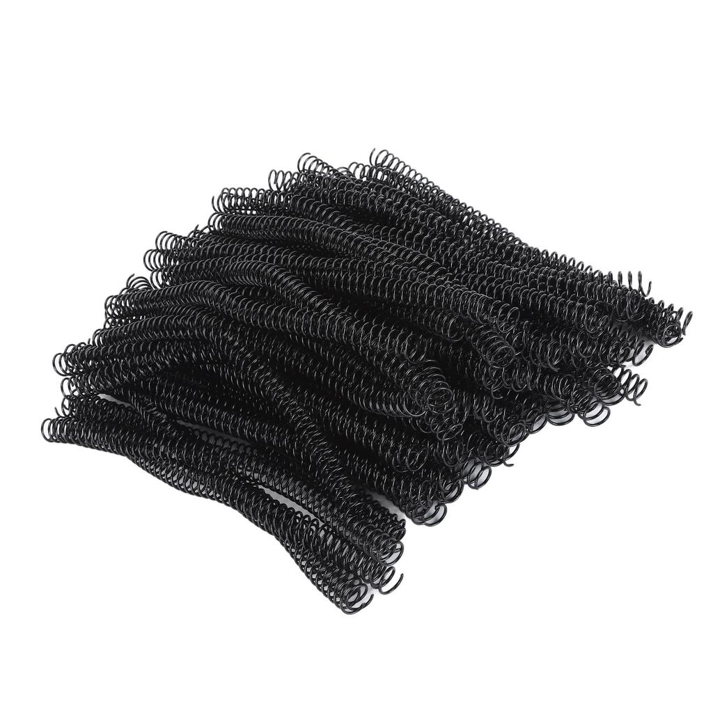 100PCS Binding Spiral 14.3mm Diameter 48 Teeth 4:1 115 Pieces A4 Paper Spiral Binding Wire Black