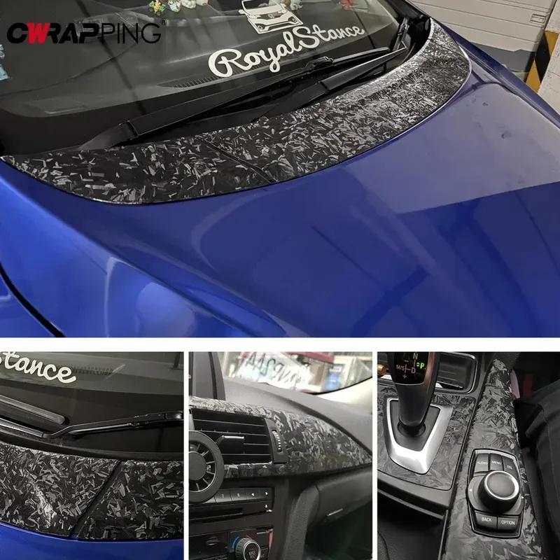 Forged Carbon Vinyl Car Wrap Self-Adhesive Vinyl Wrap Color Change Film DIY Waterproof Auto Interior Stickers Car Accessories