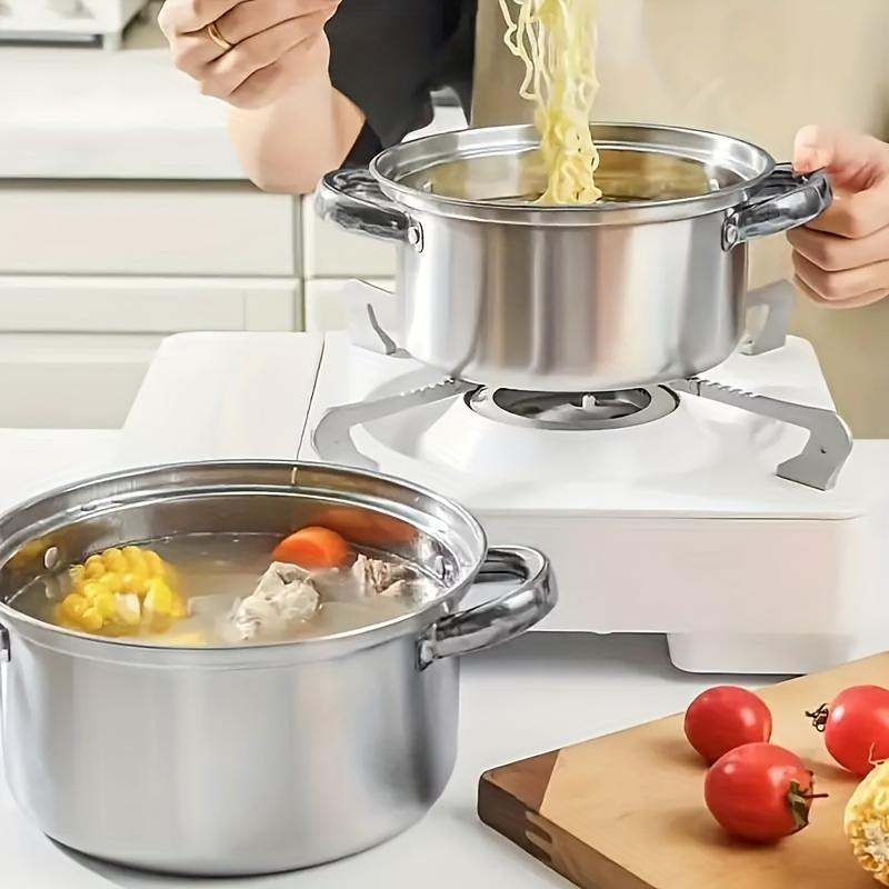 10-piece Stainless Steel Cookware Set, Suitable for Induction Cooktops, Ideal for Outdoor, Dormitory, Camping Use