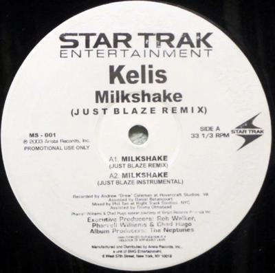 12inch Record KELIS  Milkshake Just Blaze Remixes MS001 STAR TRAK ENTE 2004 US Rap  HipHopRB Used