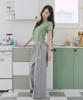 Eobdeulaepeuteu Cotton Blend Wide Track Pants [Grey]