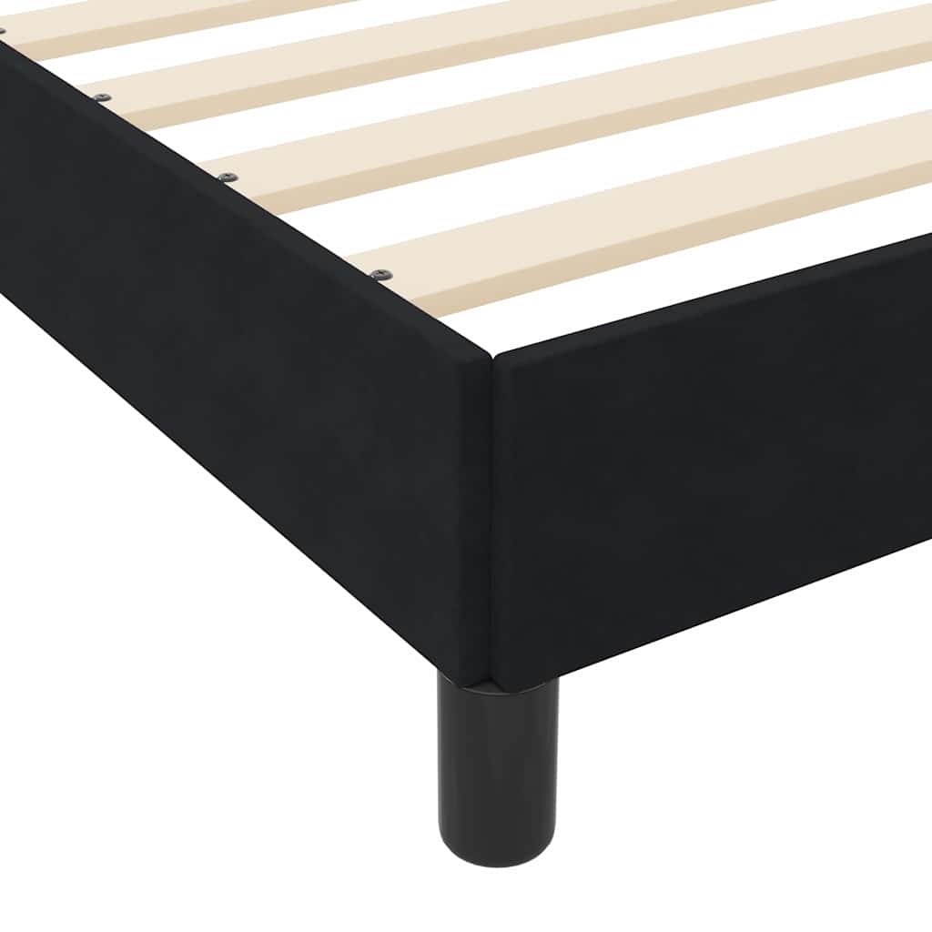 Box Spring Bed with Mattress Black 200 x 200 cm Fabric
