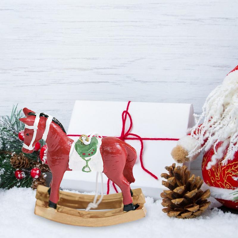 Animal Christmas Ornaments Christmas Tree Decor Cute Horse Christmas Decorations Creative Decorative Ornaments Christmas Pendant