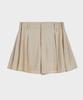 BELLOL Medal Tuck Bermuda Pants Beige
