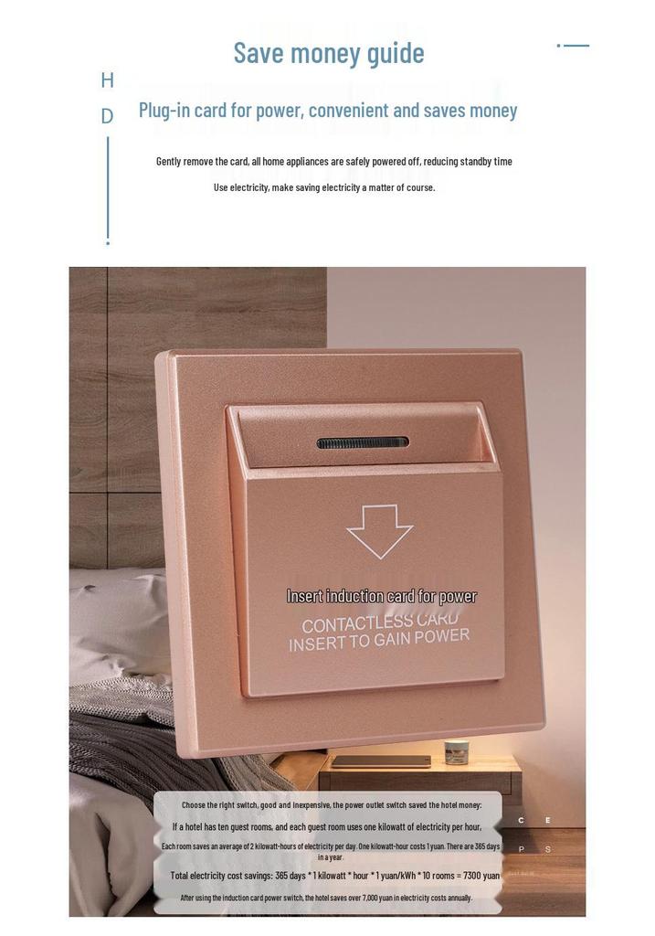 Universal Hotel Room Card Power Switch