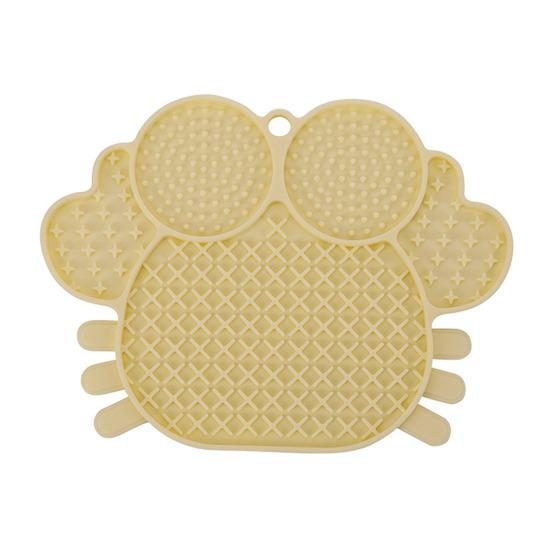 

Силиконовый коврик для вылизывания собакой с присоской, для снятия тревоги, в форме краба, коврик для корма питомца, противоопрокидывающаяся миска для медленного питания, коврик для вылизывания арахисового масла, развивающая игрушка жёлтый