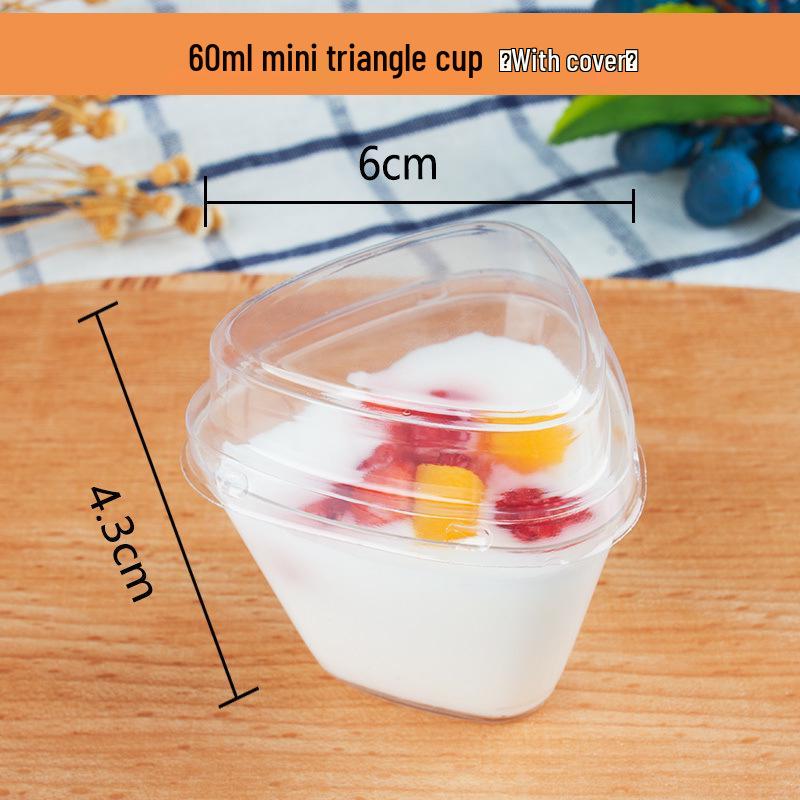 High-Stemmed Disposable Transparent Cup for Desserts, Pudding, Milkshakes, Mousse, Ice Cream, Red Wine, or Champagne.