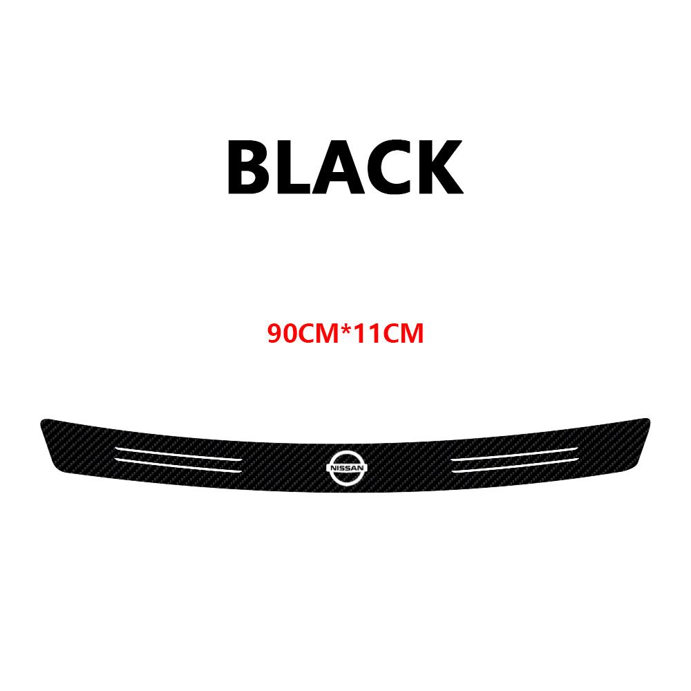 ARE4 Car Carbon Fiber Logo Trunk RearGuard Plate Bumper Trim Stickers For Nissan Nismo X-trail Qashqai Note Juke Sentra Patrol Navara