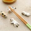 1 Pcs Cute Cat Shape Ceramic Chopsticks Holder Stand Chopstick Rack Spoon Stand Pillow Japanese Style Kitchen Tableware Tools