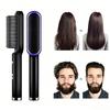 Negative Ion PTC Plate Metal Hair Straightening Brush USB Power Overheating Protection Portable Design Electric Comb