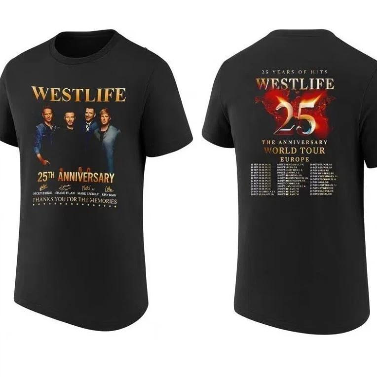 Westlife 25 Years Of Hits The Anniversary World Tour 2026 two sided T-shirt 2XL