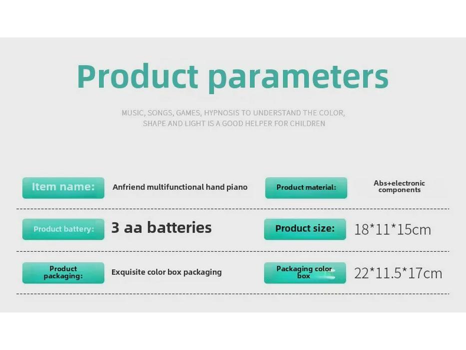 Multifunctional Baby Piano Toy with Lights: Early Education Music & Story Playset