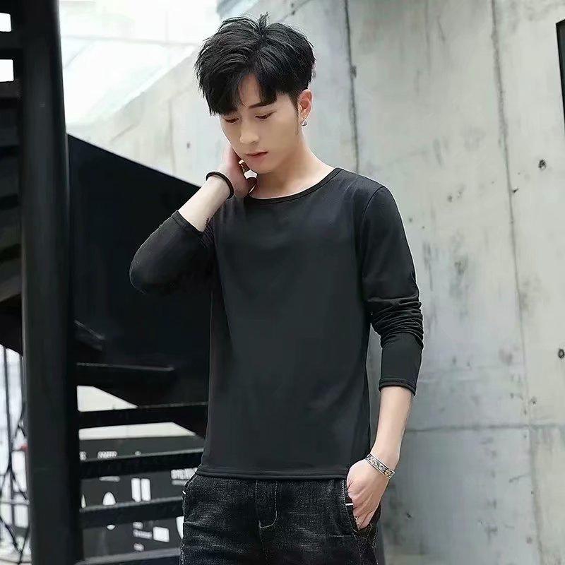 

Мужская утолщенная повседневная куртка-свитер в стиле ретро с капюшоном и бархатной подкладкой - модный осенне-зимний большой размер Thin Black Long Sleeve T-shirt