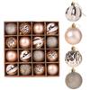 16pcs Shatterproof Painted Christmas Balls Pendant 6cm Xmas Tree Pendants  Home New Year Decor