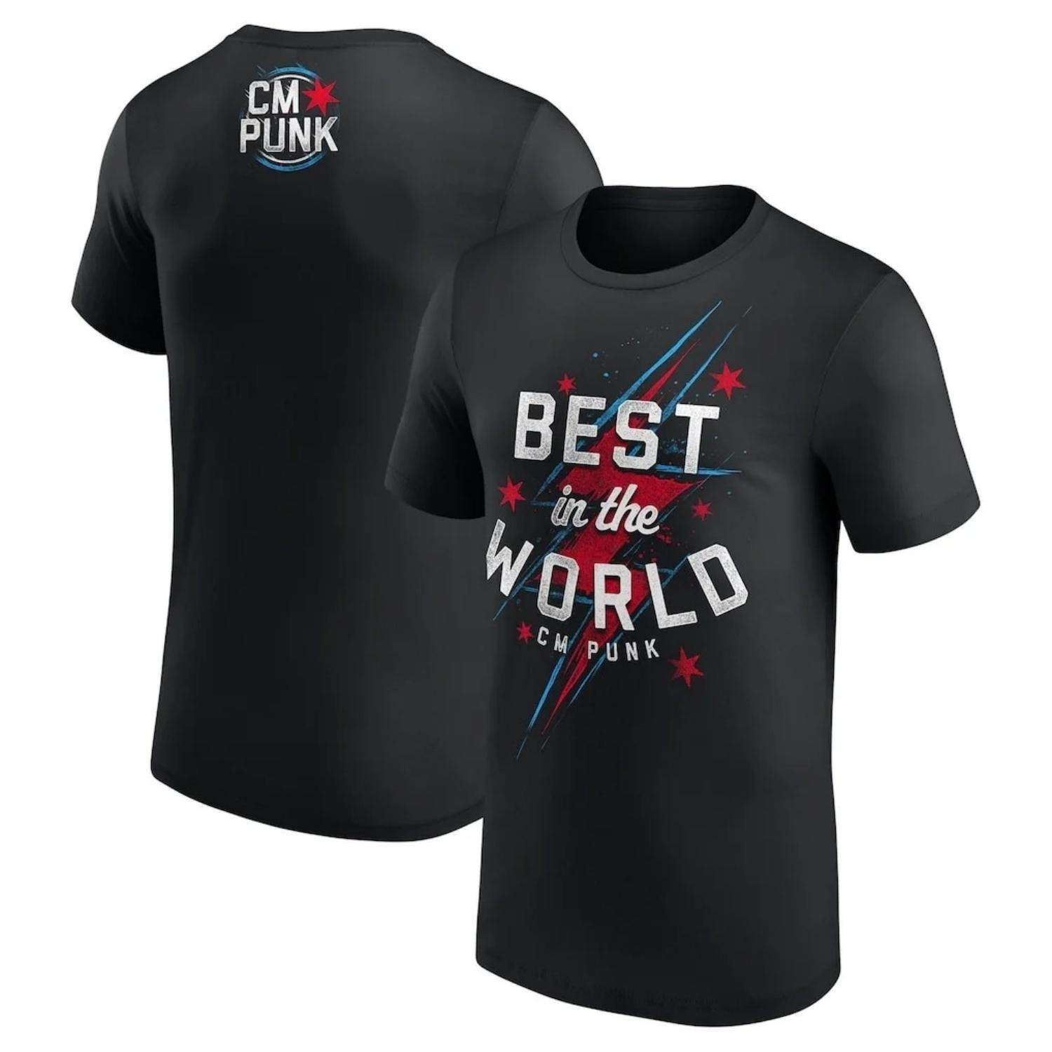 

2026 CM Punk Vintage Poker Graphics Cotton Men s Shirt Parent-child Wrestling Shirt New Y2k Hot Sale O-neck Fashion Soft Tshirt S