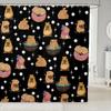 Funny Capybara Shower Curtain Waterproof Polyester Fabric Lovely Nature Wildlife Bath Curtain Japanese Style Bathroom Decor