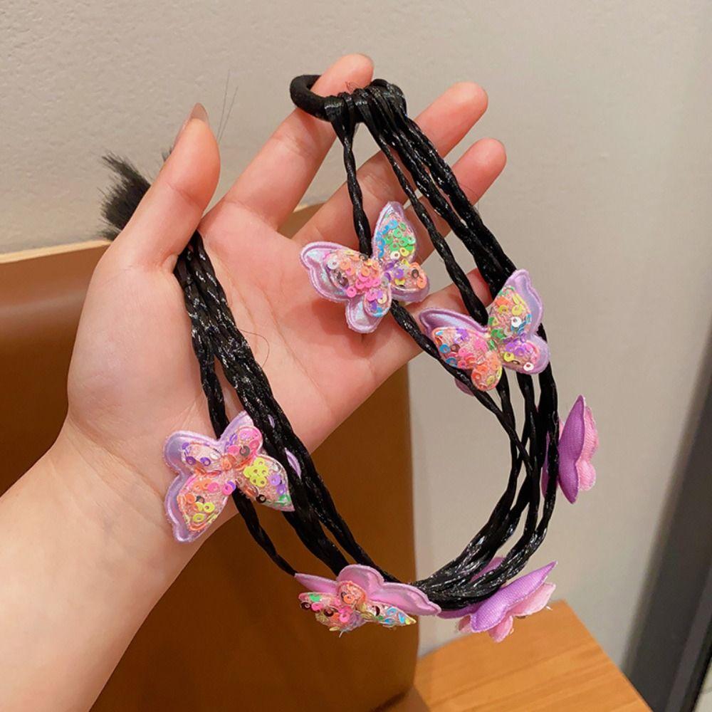 

Elastics Hair Ring Wig Braids Hair Accessories New Hair Rope for Children фіолетовий