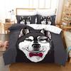 Roztomilý pes Luxusní ložní souprava 3D tisk Pro dospělé Dítě Twin Single Queen King Full Size Ložnice Zvíře Kreslený Set povlaku na přikrývku