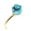 Gold Plated 'Rosa Romantica' Turquoise Gold Plated Ring