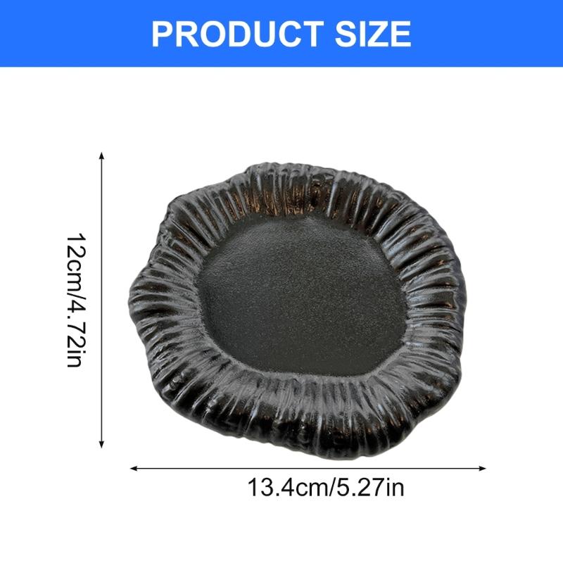 Artistic Ceramic Jewelry Holder Dish Unique Asymmetrical Design for Earring Necklace Ring Storage Bathroom Bedroom Decors