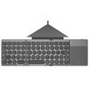 OLOEY Tri-Fold Wireless Bluetooth Keyboard with Touchpad and Leather Case