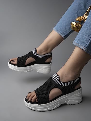 Shoetopia Girls War Black Sandal - 3 Uk (Girls-War-Black) 3 UK