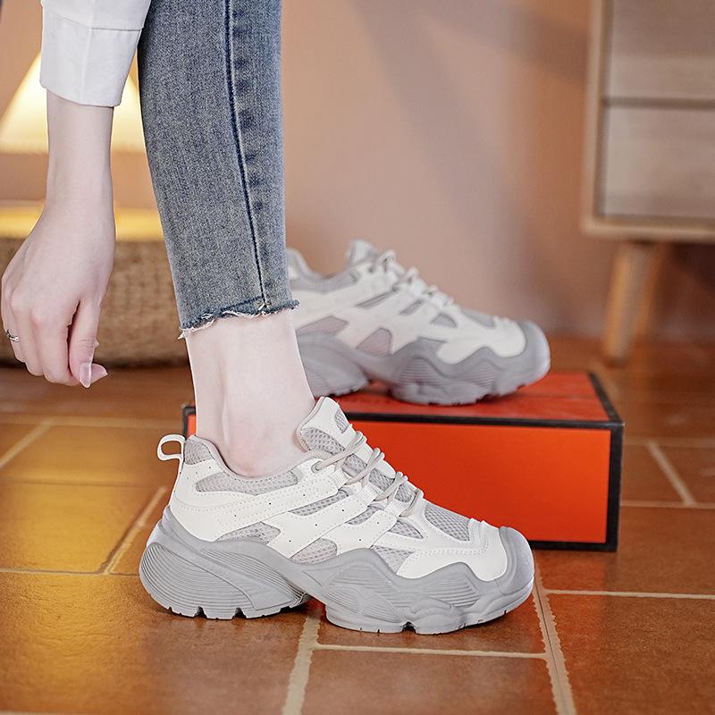 

Сетчатые кроссовки на платформе, детские, 2025, новая осень, универсальная спортивная повседневная обувь, увеличивающая рост, женская обувь RW-AB03 40