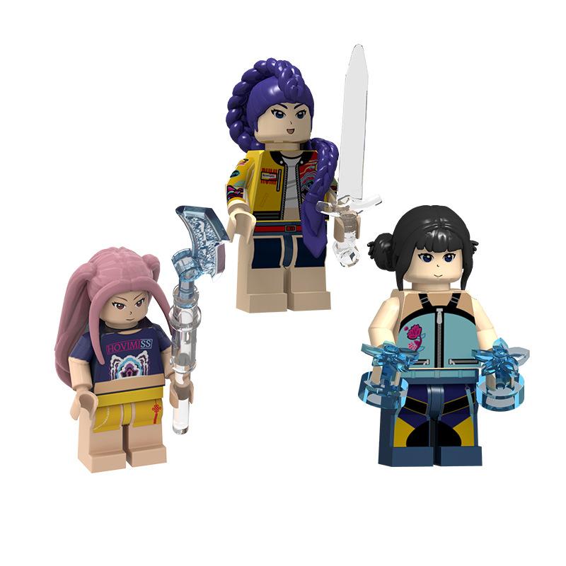 New Kpop Demon Hunters Building Blocks - Rumi Assembly Model Doll, Mini Action Figure Toy for Kids & Collection